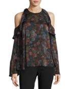 Ciclan Cold-shoulder Floral-print
