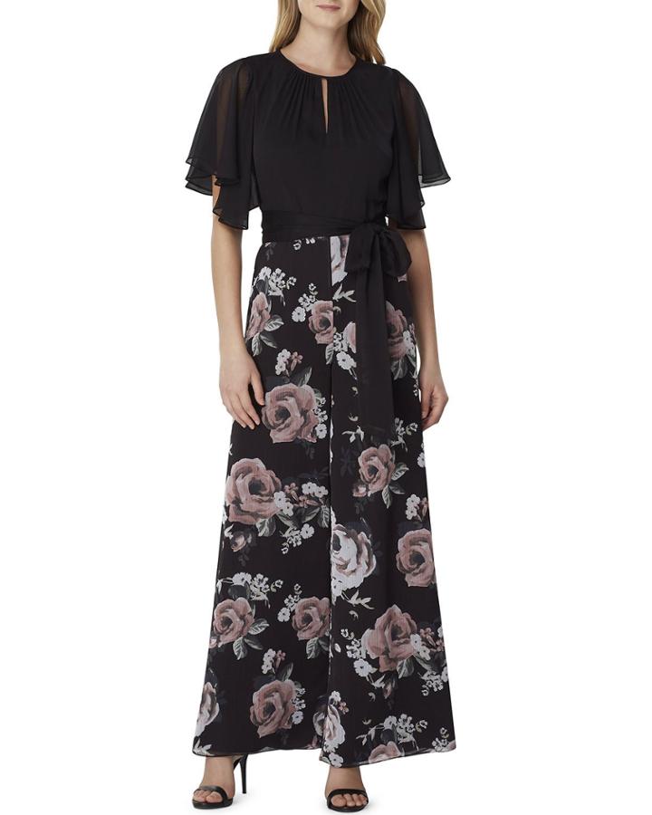 Floral-printed Wide-leg Jumpsuit