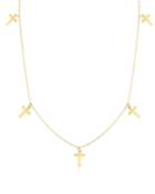 14k Italian Gold Cross Necklace