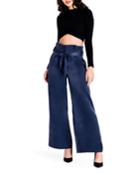 Sue Paperbag-waist Palazzo Pants