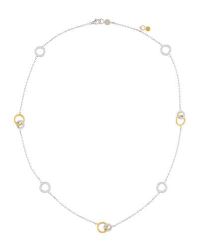 Hoopla Diamond Circle-link Station Necklace