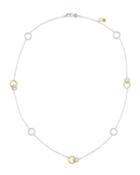 Hoopla Diamond Circle-link Station Necklace