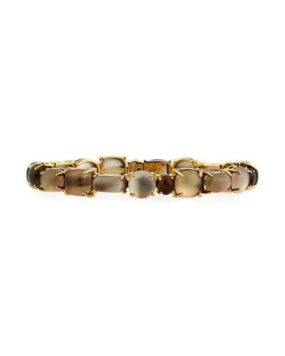 Shanghai 18k Smoky Quartz Doublet Bangle