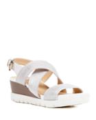 Mary Karmen Metallic Suede Wedge