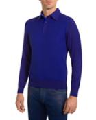 Men's Textured Cashmere Polo