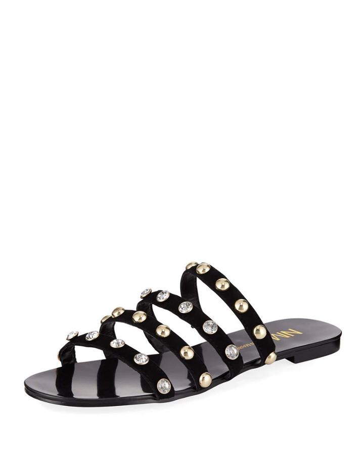 Plum Studded Flat