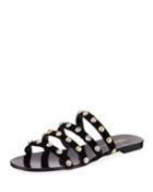 Plum Studded Flat