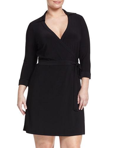 Milo Solid-color Wrap Dress,