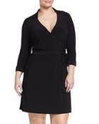 Milo Solid-color Wrap Dress,
