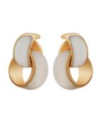 18k Rose Gold Mother-of-pearl Interlock Earrings