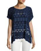 Biggie Short-sleeve Eyelet Tee,