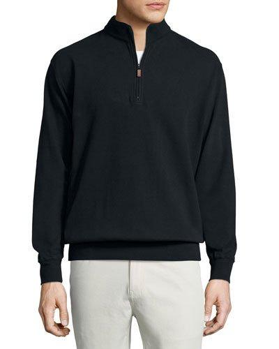 Melange Fleece Quarter-zip