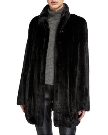 Mink Fur Stand-collar Jacket