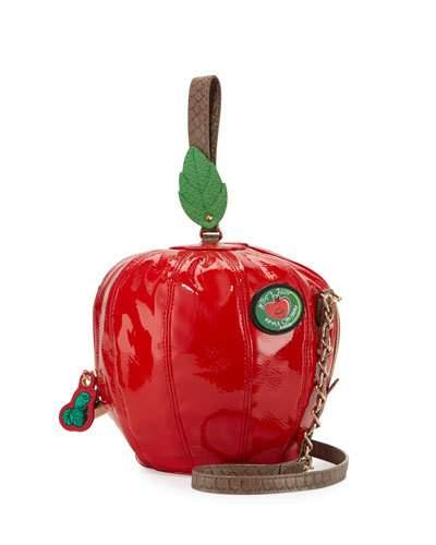 Apple-shaped Crossbody Bag, Red