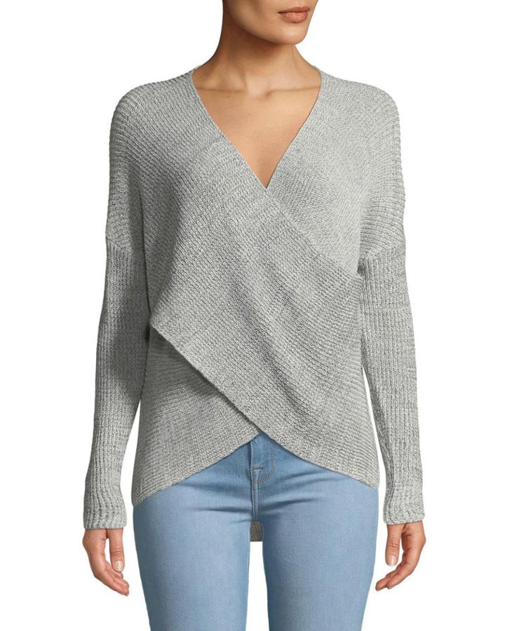 Wrap-front Pullover