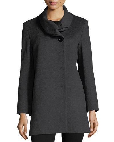 Ruffled-collar Wool Jacket