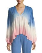 Kendra V-neck Ombr&eacute; Top