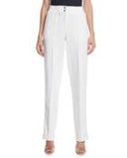 High-rise Straight-leg Track Pants W/ Sequin Tux-stripe