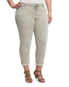 Organic Cotton Cuffed Jeans, Gray,