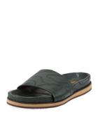 Camo Leather Slide