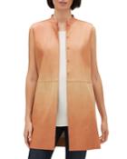 Malva Ombre Button-front Lambskin