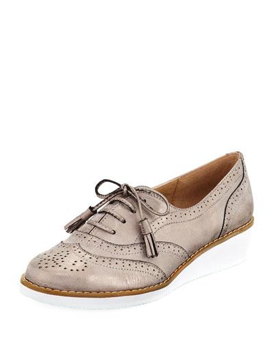 Trink Low-wedge Metallic Oxford, Taupe