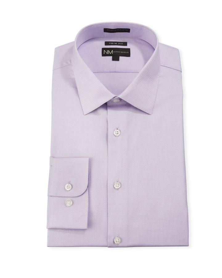 Men's Trim-fit Diagonal Dobby Texture Dress
