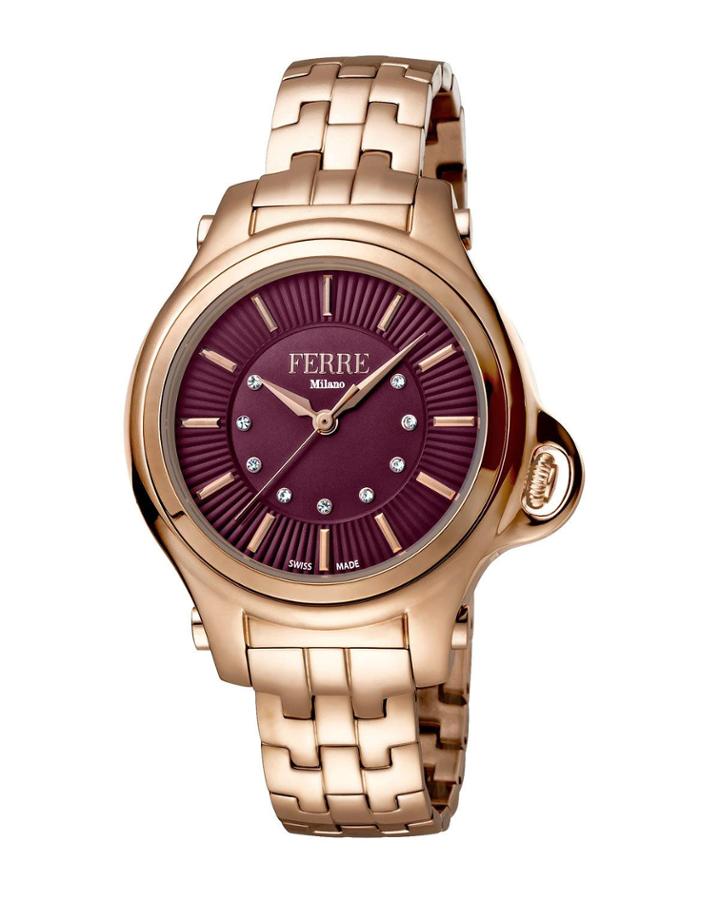 36mm Donna Piacenza Bracelet Watch, Rose/red
