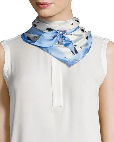 Dot-print Satin Triangle