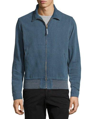 Car Zip-front Coat, Indigo