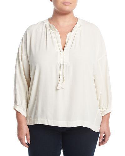 Tassel-trim Knit Blouse,