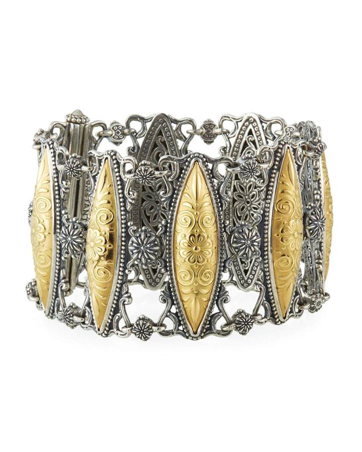 18k Gold & Sterling Silver Marquis