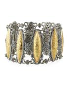 18k Gold & Sterling Silver Marquis