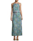 Provincial High-neck Maxi Dress,