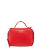 Saffiano Top-zip Shoulder Bag, Red