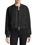Textured Bomber Track Jacket