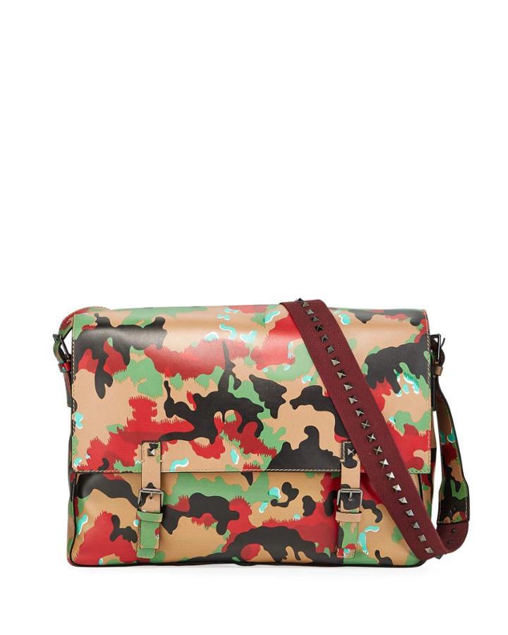 Men's Camo-print Leather