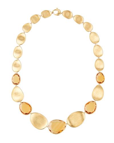 Lunaria 18k Gold & Citrine Collar Necklace