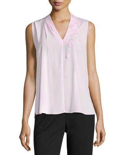 Edie Floral-appliqu&eacute; Blouse