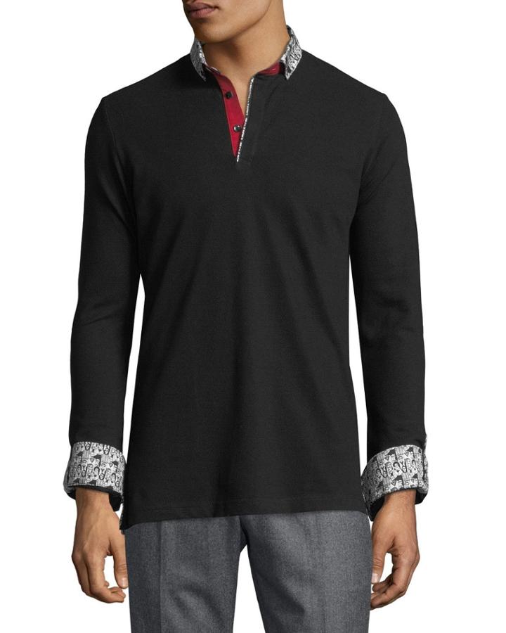 Men's Graphic-trim Polo