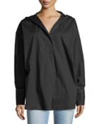 Carson Long-sleeve Hooded Poplin