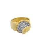 18k Circular Diamond Pave Ring,