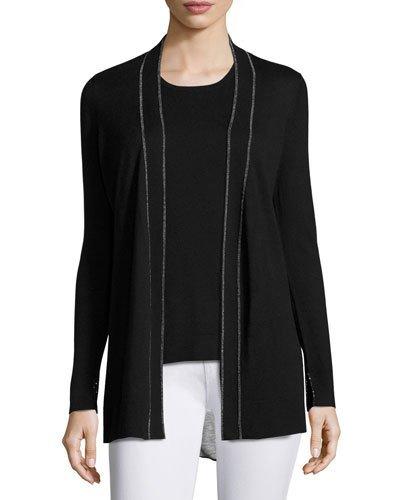 Superfine Chain-trim Open Cardigan W/