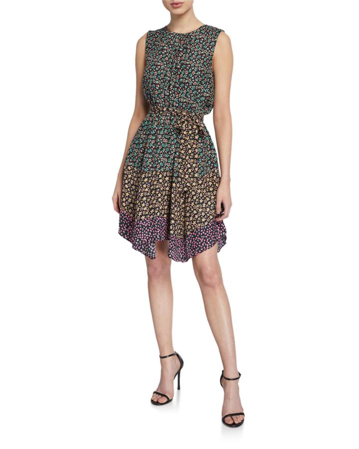 Louisa Sleeveless Floral-print Dress