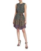 Louisa Sleeveless Floral-print Dress