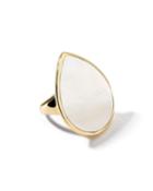 18k Teardrop Rock Candy Mother-of-pearl Ring,