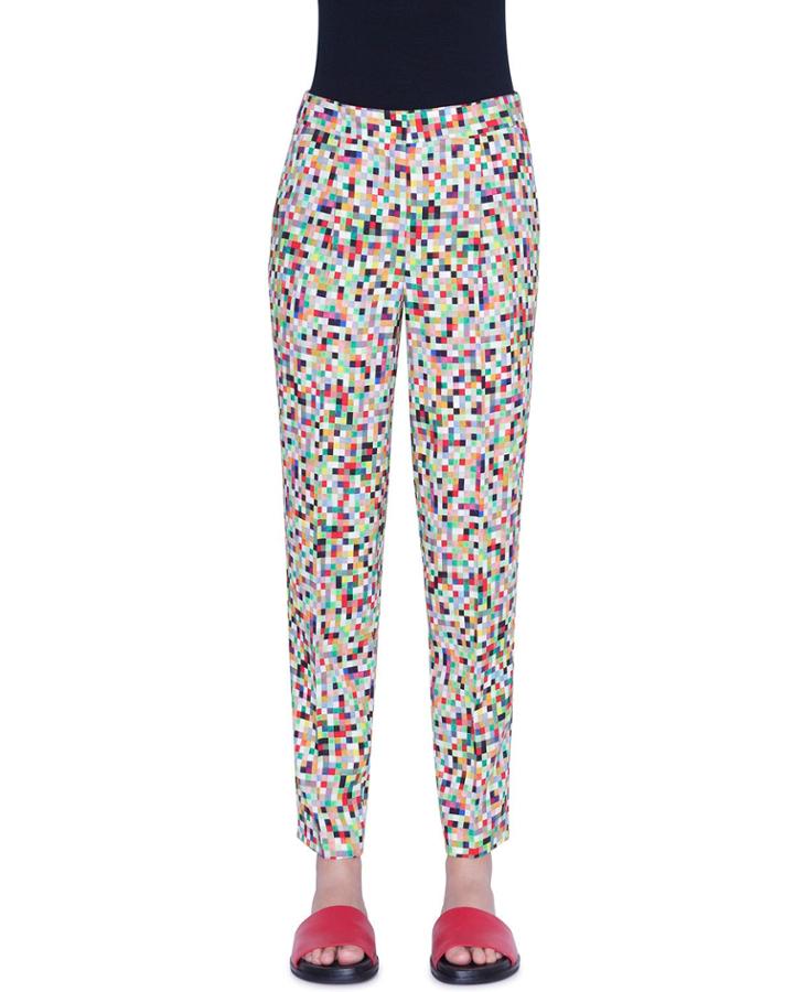 Maiko Pixel-print Ankle Pants
