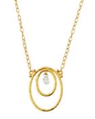 Glowdouble-oval & Briolette Diamond Pendant Necklace
