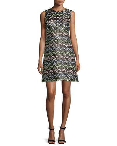 A-line Chevron Brocade