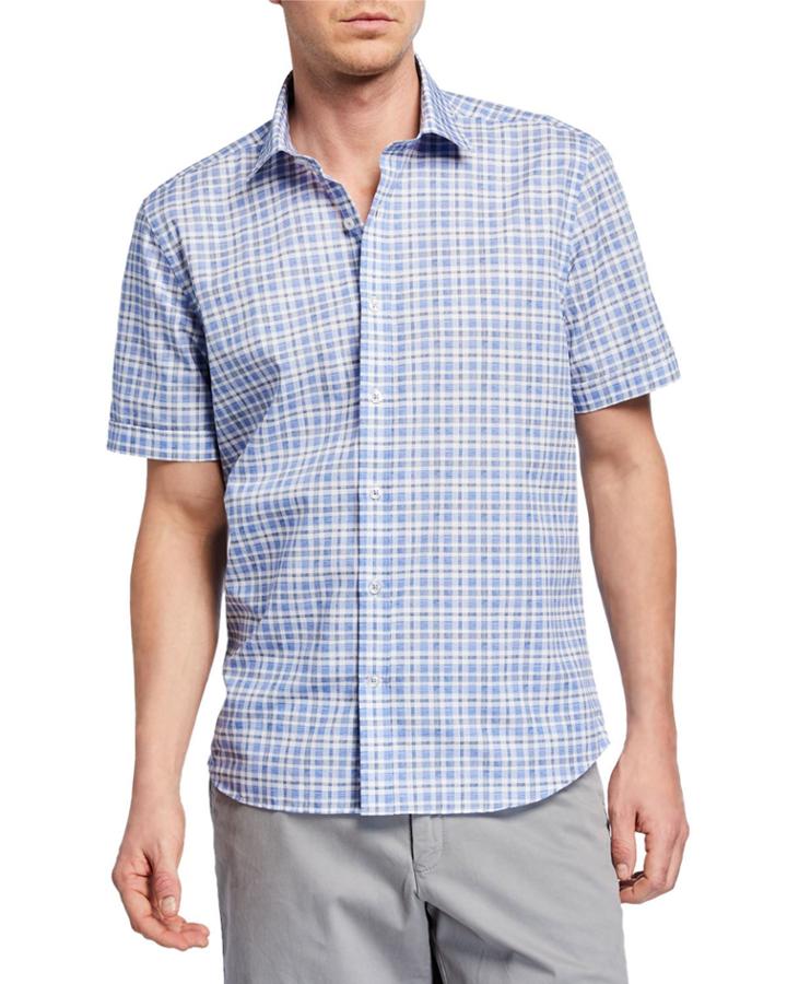 Men's Short-sleeve Plaid